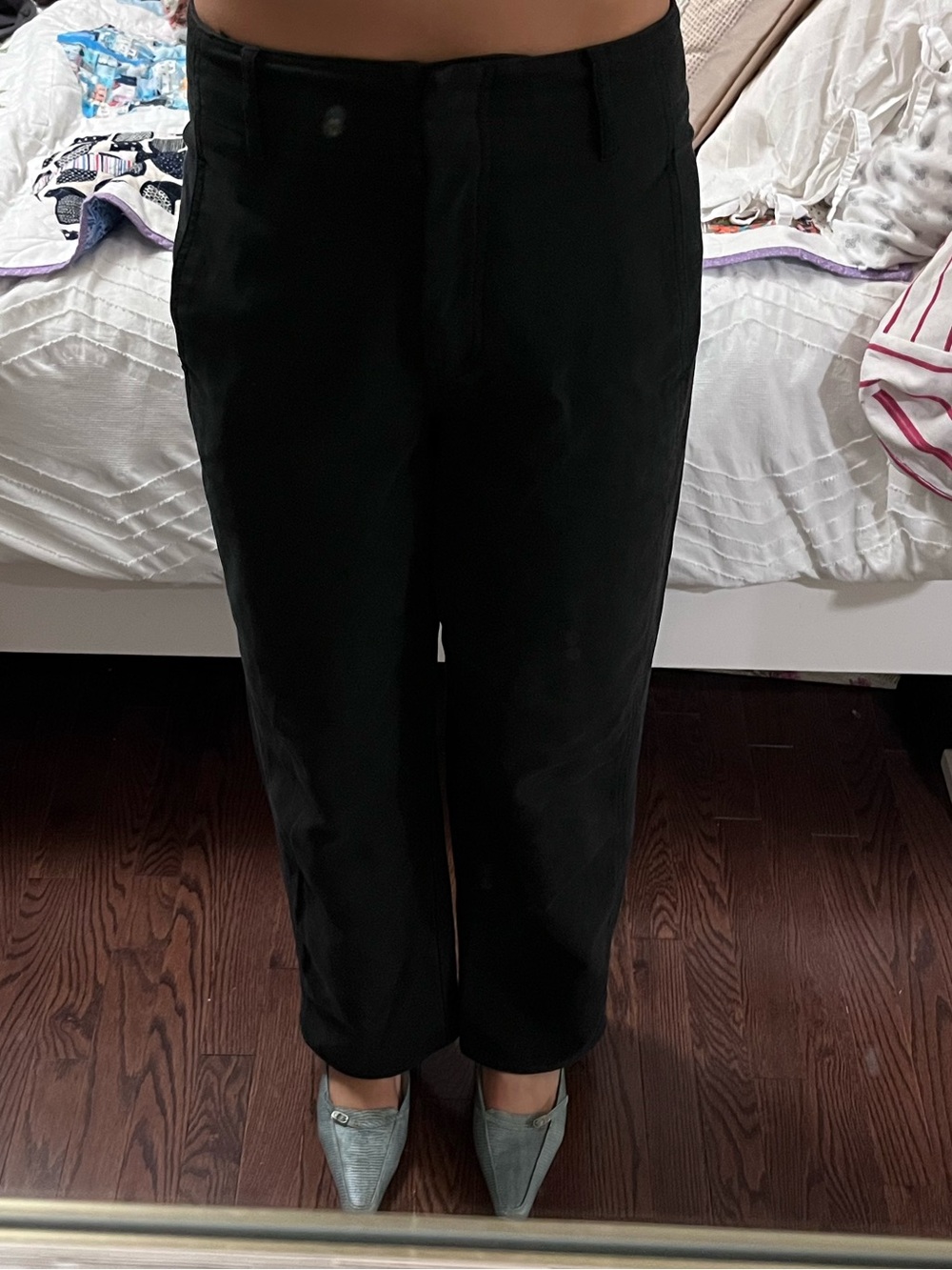 Wilfred Black Straight-Leg Trousers